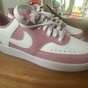 Women’s Pink and White Sneakers